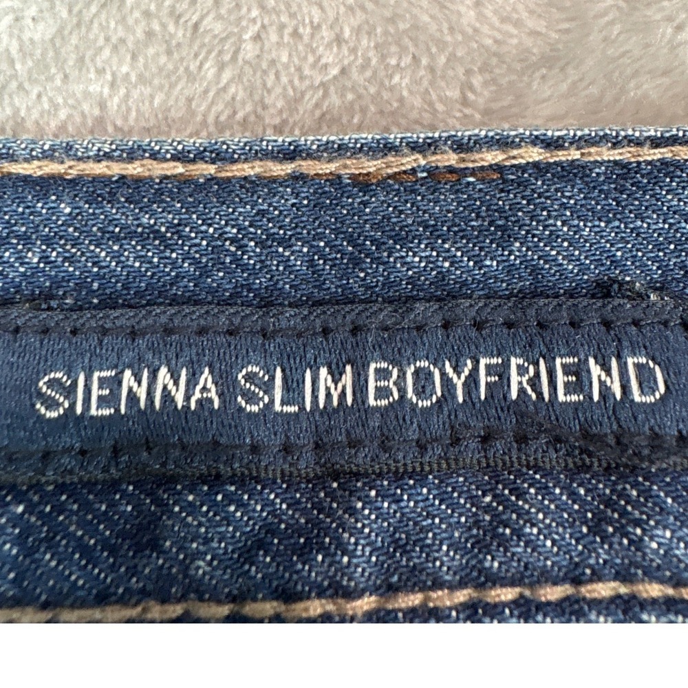 Lucky Brand Sienna Slim Boyfriend Jeans Distressed Raw Hem Blue Denim 14/32 NEW - Picture 8 of 8